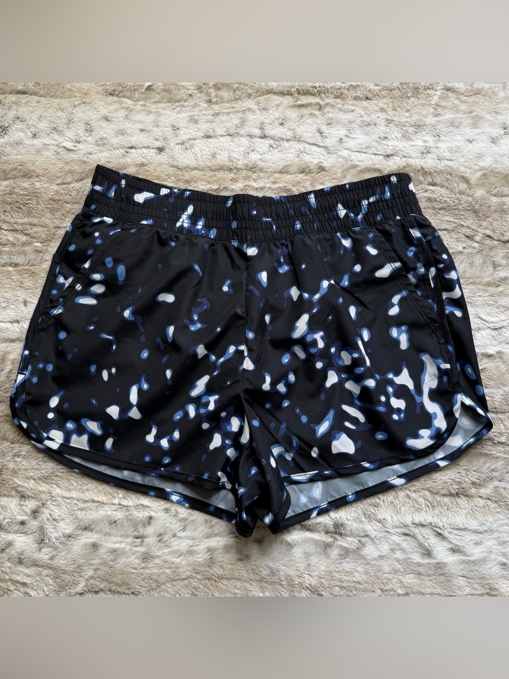 *NWT* Athletic Works Women’s Black Printed Running Shorts, Size XS (0-2)